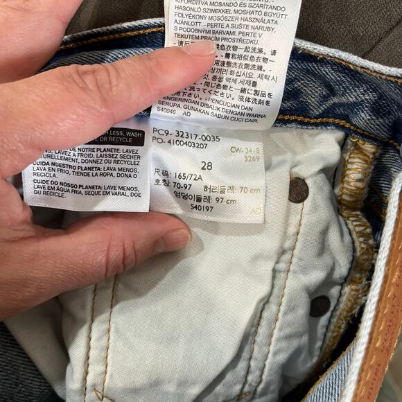 Levi's Premium 501 Cut Off Denim Shorts Size 28 - Picture 10 of 12